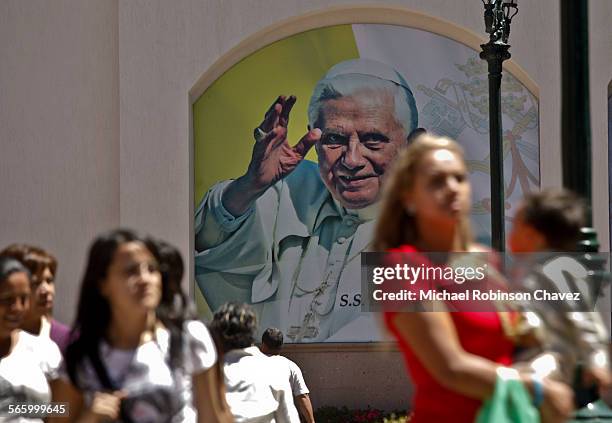 Leon, Mexico March 21, 2012 Preparations are underway in Leon, Mexico as the city readies itself for the visit of Pope Benedict. Images of the...