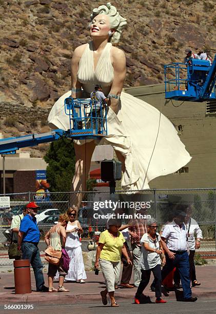 May 16, 2012  Statue of iconic blonde Marilyn Monroe stands at her new home in downtown Palm Springs. Tourists and local residents stop by at the...