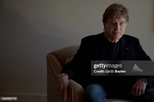 Robert Redford is photographed at L'Ermitage Hotel on October 6, 2013 in Beverly Hills. He stars in the upcoming film "All Is Lost."...