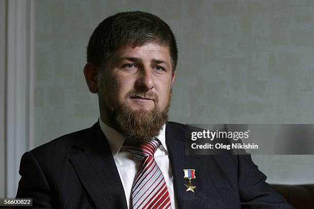 Chechen First Deputy Prime Minister Ramzan Kadyrov speaks in his office in Gudermes, 2 August 2005, Chechnya, Russia. Chechen acting premier Ramzan...