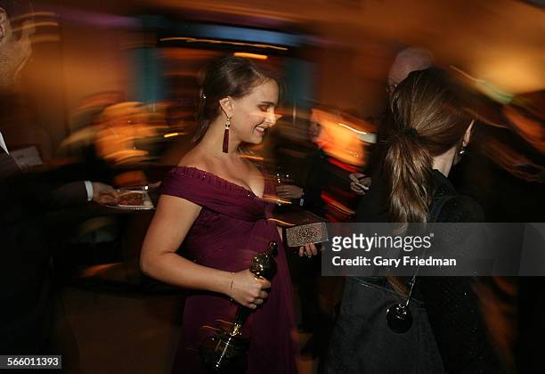 Natalie Portman has just had her Oscar trophy engraved at the Governors Ball following the Oscars on February 27, 2011. Portman won Best Actress for...