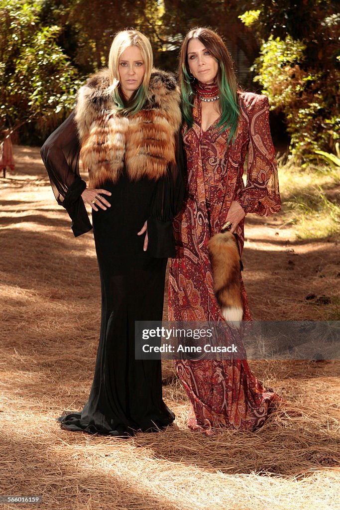 Fashion designers Pamela SkaistLevy, left, and Gela NashTaylor pose for a portrait in SkaistLevy