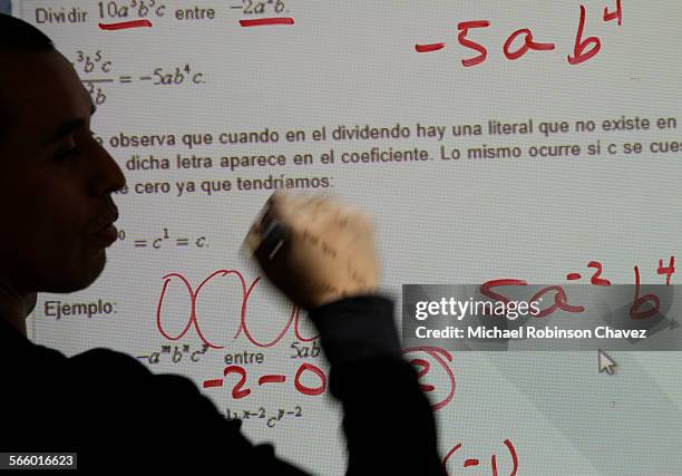 Sylmar, Ca. December 9, 2011 Cesar Fuentes, a math teacher at Sylmar High School, teaches Algebra I to Spanish speaking students. The SOL Project is...