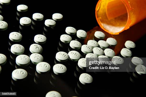 OxyContin 80 mg pills are shot in the studio on August 1, 2013.