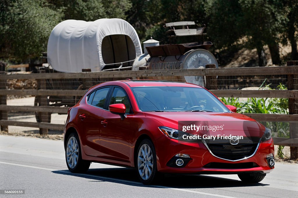 The 2014 Mazda3 s with 2.5 liter engine with 18" wheels as seen in Santa Clarita on July 9, 2013.