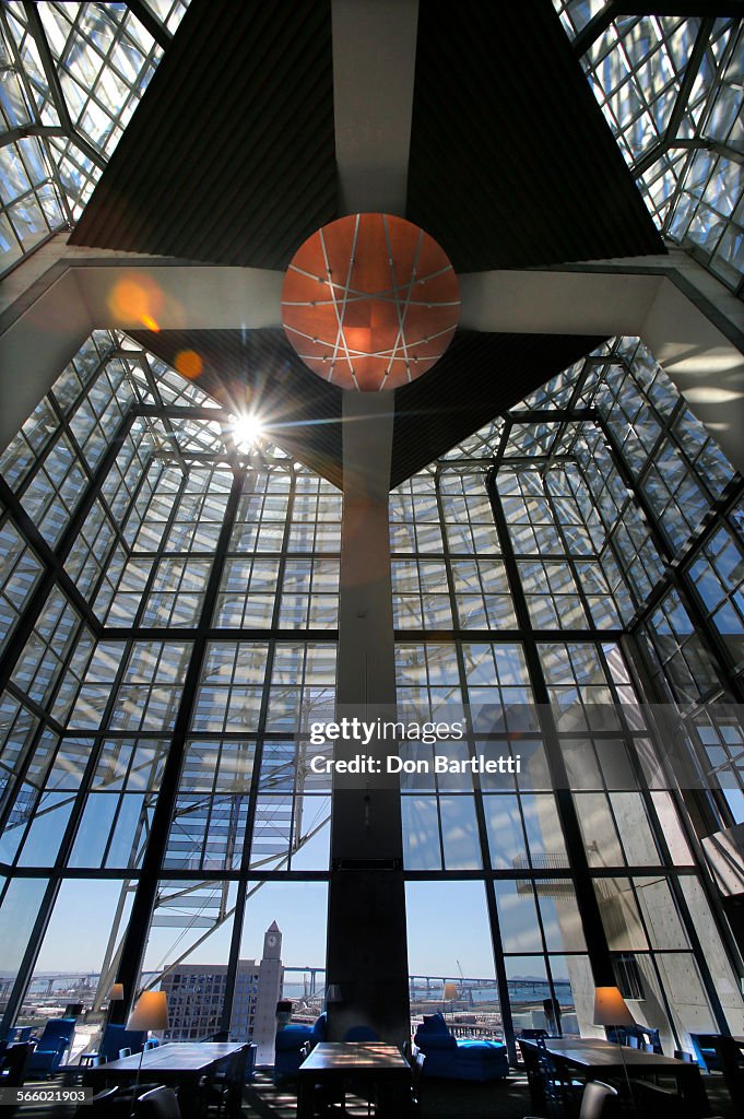 SEPTEMBER 28, 2013. SAN DIEGO, CA. A huge steel lattice dome covers exterior of the 9th floor readi