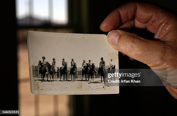 S photo of Rock Springs Land and Cattle Company cowboys that is in the collection of books, maps, and histories of the Mojave Desert by Dennis...