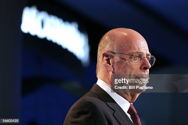 Delphi Chairman and CEO Steve Miller speaks at the 30th Automotive News World Congress on January 16, 2006 in Dearborn, Michigan. The agenda of...