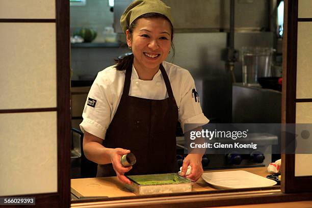 Chef Niki Nakayama was in the kitchen at n/naka in Los Angeles on May 31, 2012. The restaurant is a chef driven kaiseki place .