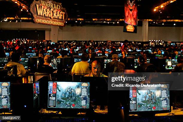 World of Warcraft game area at BlizzCon at the Anaheim Convention Center, August 21, 2009. BlizzCon is an annual convention for over 15,000 players...