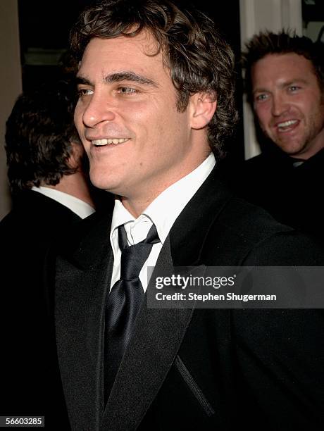 Actor Joaquin Phoenix attends the FOX Golden Globe after party held at the Beverly Hilton on January 16, 2006 in Beverly Hills, California.