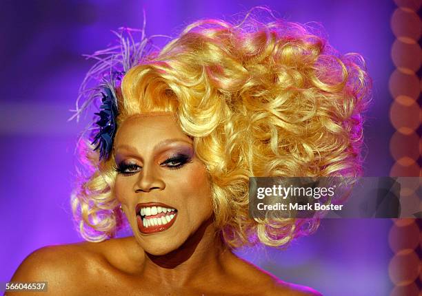 RuPaul takes the stage during the taping of RuPaul's Drag Race Season 2 in Culver City JULY 31, 2009. The television show's host, drag queen RuPaul...