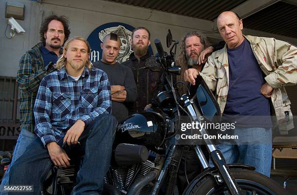 Cast members of the hit FX series 'Sons of Anarchy' from left to right: Kim Coates, Charlie Hunnam , Theo Rossi, Ryan Hurst, Mark Boone Junior and...
