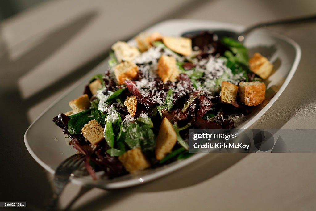 Studio Food ShootCaesar Salad with crunchy croutons from Pizzaavino.