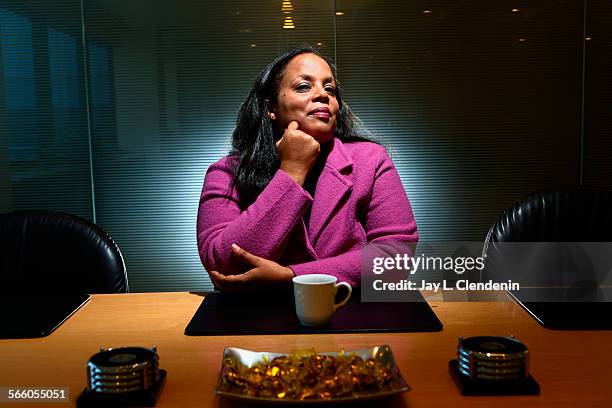 Susan Reese, owner of 411 Creatives, is photographed in a conference room of her El Segundo office, Aug. 20, 2008. Reese's company is an artist rep...