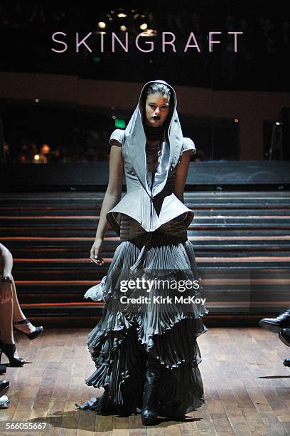 Jonny Cota of SKINGRAFT presented his Spring/Summer 2011 fashion line at Exchange LA Oct. 20 that was inspired from African tribal motifs.