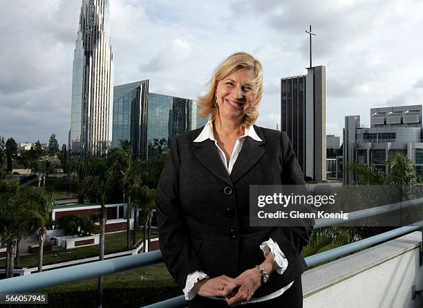 Sheila Coleman Schuller overlooks the Crystal Cathedral campus in Garden Grove on February 4, 2010. The story is about the financial demise of the...