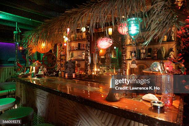 The Tiki Bar in the basement of the home of Alan Smart and Michael Uhlenkott in Echo Park