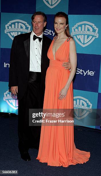 Actress Marcia Cross and fiance Tom Mahoney arrive at the Warner Bros./InStyle Golden Globe after party held at the Oasis at the Beverly Hilton on...