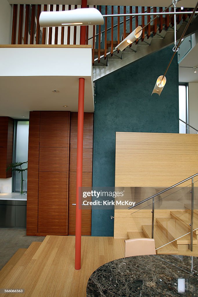 The house designed by architect Steven Shortridge for TV producer John Melfi, the outdoor areas wer