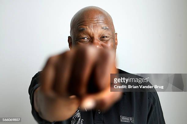Muhammad Ali's photographer Howard Bingham is photographed for Los Angeles Times on May 22, 2008 at the M+B Gallery in Hollywood, California....