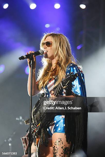 Kesha performs during KIISFM's Wango Tango concert at the Staples Center.