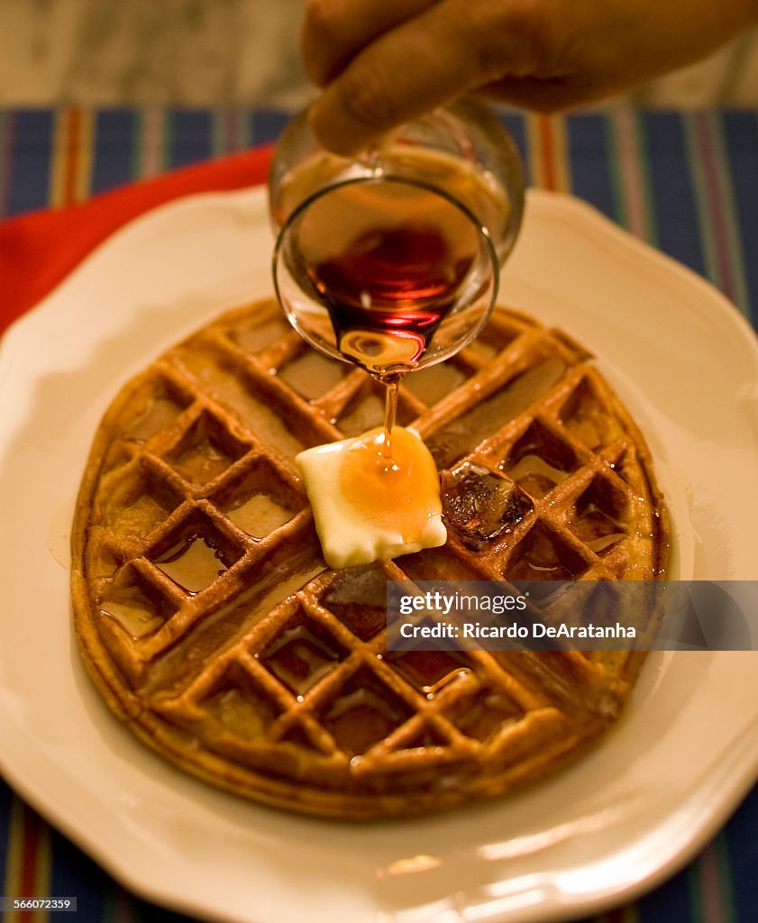 Sour Cream Waffles, photographed in the Los Angeles Times Studio, June 10, 2010. To illustrate CalC