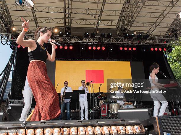 Mexican Pop and Rock musician Ximena Sarinana performs with her band during the closing concert at the 16th Annual Latin American Music Conference...