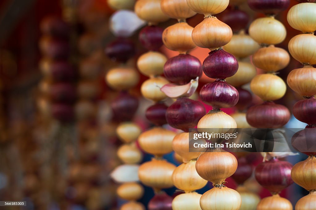 Red and Yellow Onion Garlands