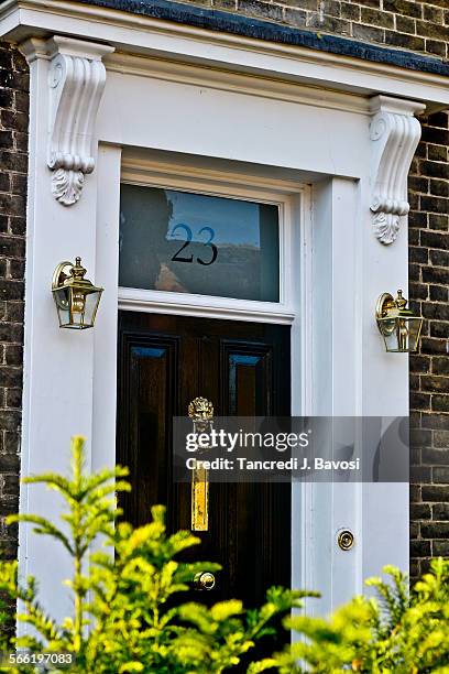 front door - bavosi in cambridgeshire stock pictures, royalty-free photos & images