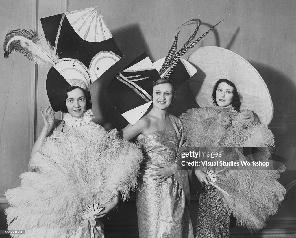 Three Women At The Chelsea Arts Annual Ball