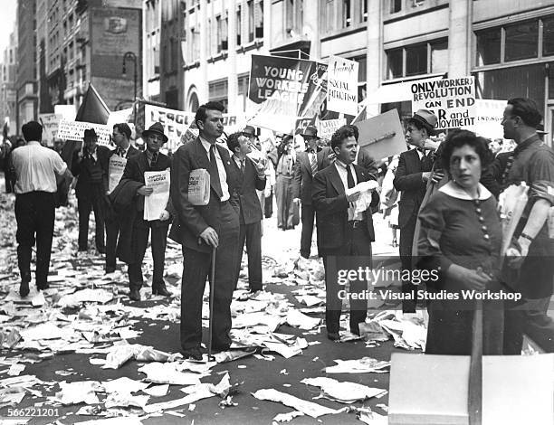 Communists, Socialists, and members of the American Federation of Labor joined forces in observance of the 50th anniversary of International Workers'...