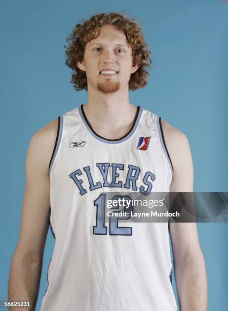 Luke Schenscher of the Fort Worth Flyers poses for a headshot portrait on January 8, 2006 at the Fort Worth Convention Center in Fort Worth, Texas....