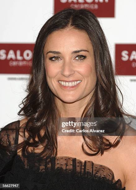 Actress Demi Moore launches the new Saloni Ceramic Collection at the Casino de Madrid on January 19, 2006 in Madrid, Spain.