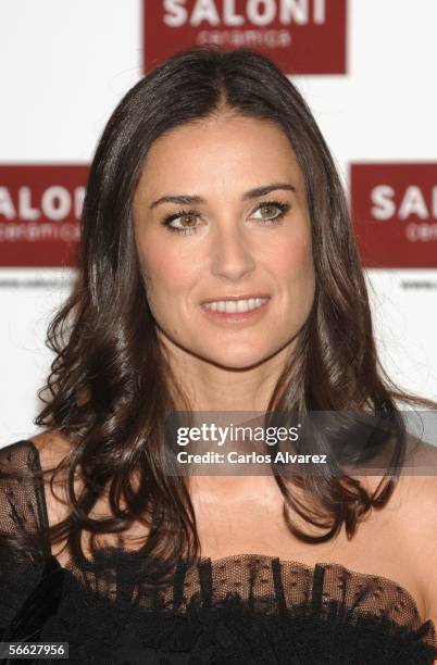 Actress Demi Moore launches the new Saloni Ceramic Collection at the Casino de Madrid on January 19, 2006 in Madrid, Spain.