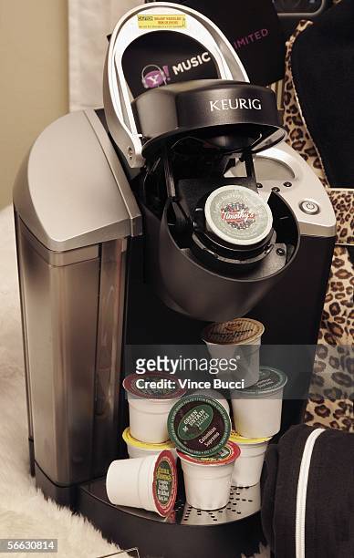 Single cup gourmet brewer by Keurig is part the merchandise in the Grammy Gift Bag by Distictive Assets previewed on January 19, 2006 in Los Angeles,...