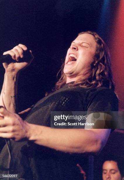 American vocalist Kevin Martin, singer for the popular rock and roll group Candlebox, performs onstage in support of his band's third album at the...