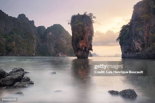 james bond island ans sunset - james bond island stock pictures, royalty-free photos & images