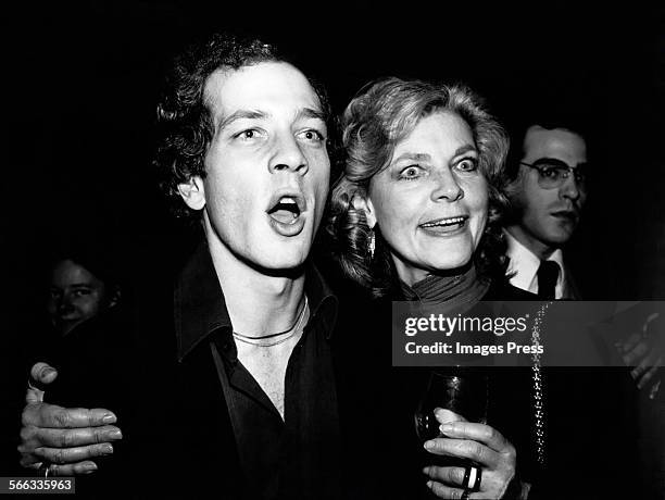 Lauren Bacall and son Stephen Bogart circa 1978 in New York City.