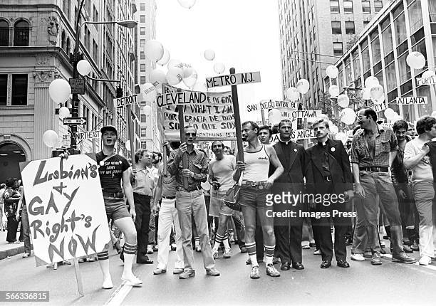 Gay Pride demonstration circa 1980 in New York City.