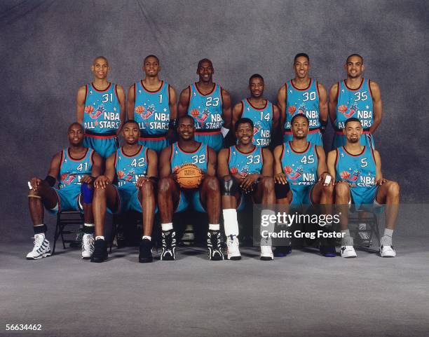 Reggie Miller, Anfernee Hardaway, Michael Jordan, Terrell Brandon, Scottie Pippen, Grant Hill, , Glen Rice, Vin Baker, Shaquille O'Neal, Patrick...