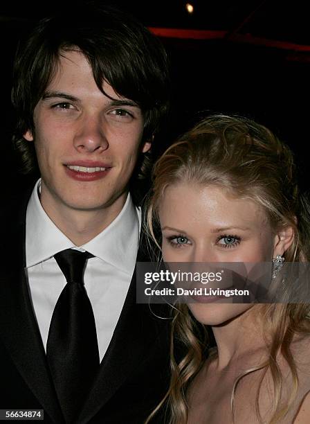 Actors Josh Janowicz and Emilie de Ravin attend the Weinstein Co. Golden Globe after party held at Trader Vic's on January 16, 2006 in Beverly Hills,...