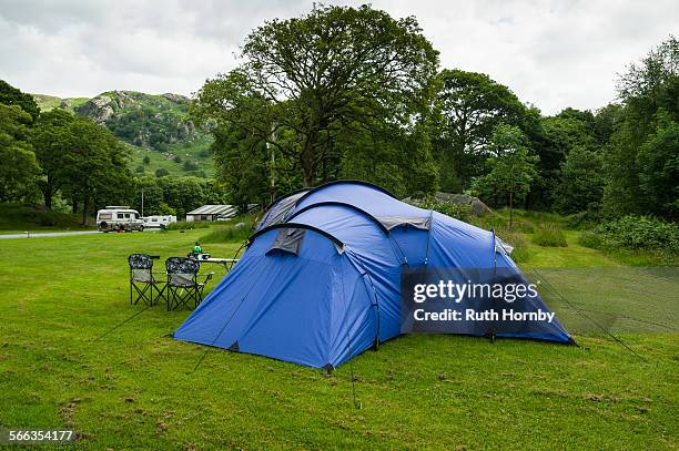 Tent on a campsite in Eskdale in the English Lake District .