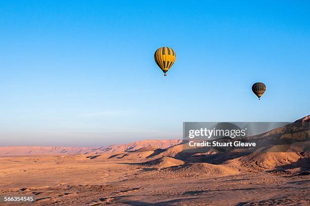 Hot air balloons over desert