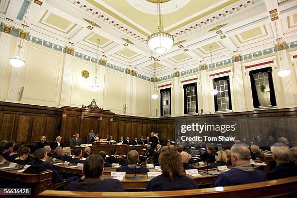 General view in the chamber during the ceremony and reception as Andrew Flintoff is granted the Freedom of the City of Preston, at the Town Hall on...