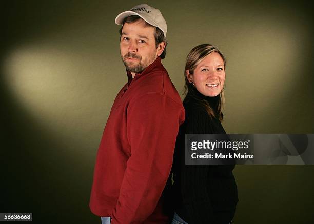 Director Patrick Creadon and producer Christine O'Malley pose for a portrait at the Getty Images Portrait Studio during the 2006 Sundance Film...