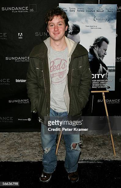 Actor Tom Guiry arrives to the premiere of the film "Steel City" during the 2006 Sundance Film Festival in Park City, Utah.