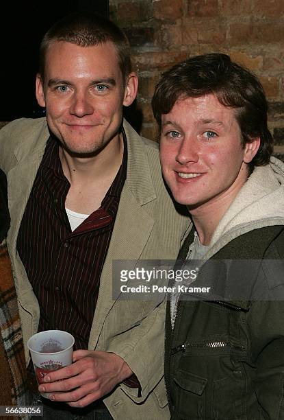 Director Brian Jun and actor Tom Guiry attend the premiere party for "Steel City" at the Volkswagen Lounge during the 2006 Sundance Film Festival on...