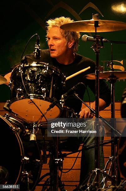 Musician Matt Sorum performs onstage at the "All Star Jam Band" at the Forum at the SkiHouse during the 2006 Sundance Film Festival on January 20,...