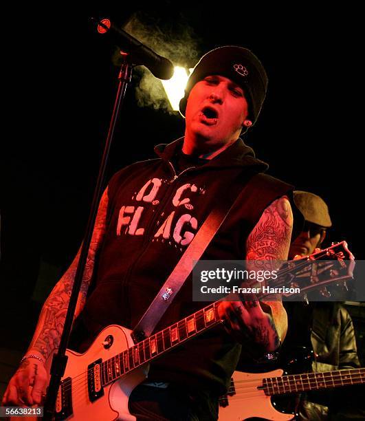 Musician Benji Madden performs onstage at the "All Star Jam Band" at the Forum at the SkiHouse during the 2006 Sundance Film Festival on January 20,...